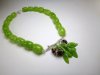 Leaf Neckpiece, cast Sterling Silver branch & Glass