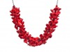 Neckpiece Pods Red Glass & Silver