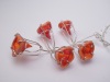 coral branch pendant