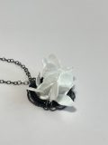 "Self isolate" Neckpiece - lampworked glass, silver, 2021