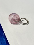 Silver ring, hollow glass
