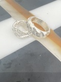 Pair of lost wax cast rings